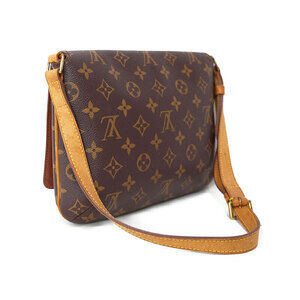 Louis Vuitton Monogram Short Bag Tango Leather Musette Shoulder Brown